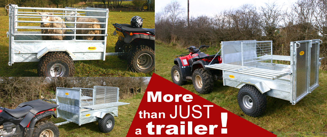 5x3'3 Quad Trailer: Folding Sides