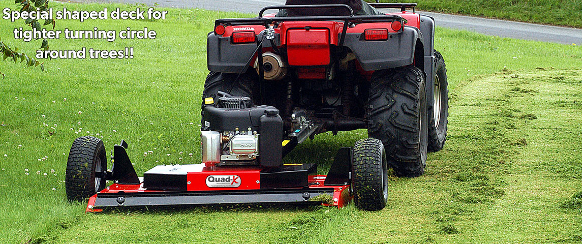 Special shaped deck for tighter turning circles around trees!