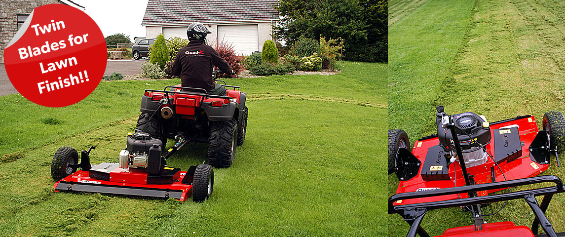 Twin blades for a lawn finish!