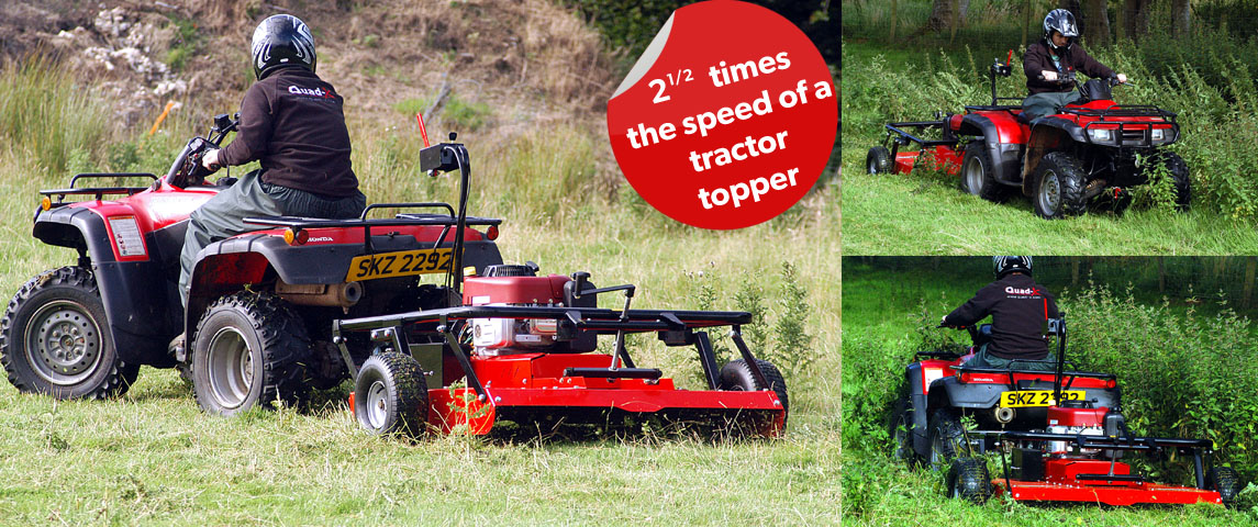 21/2 times the speed of the tractor topper