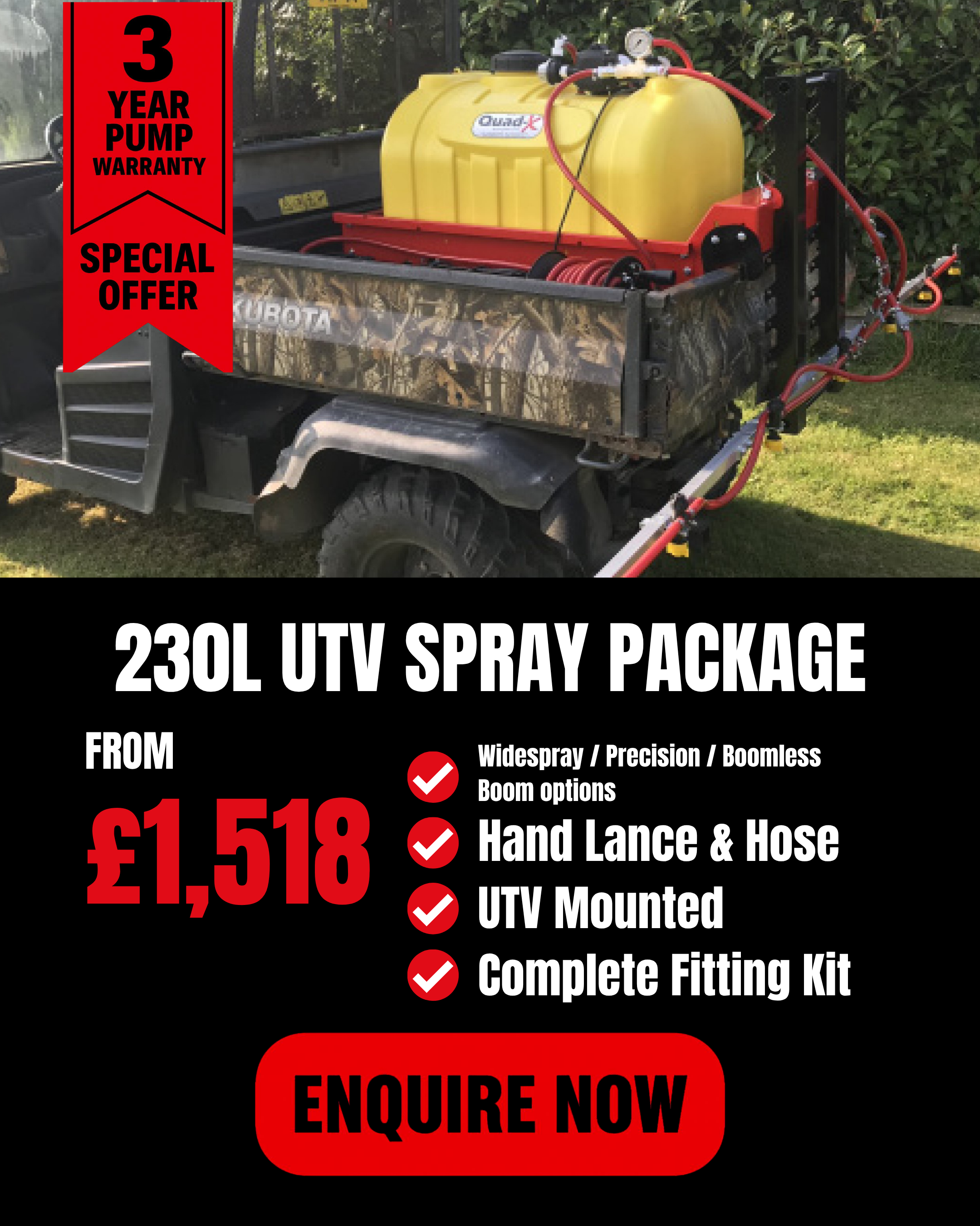 230L UTV Spray Package