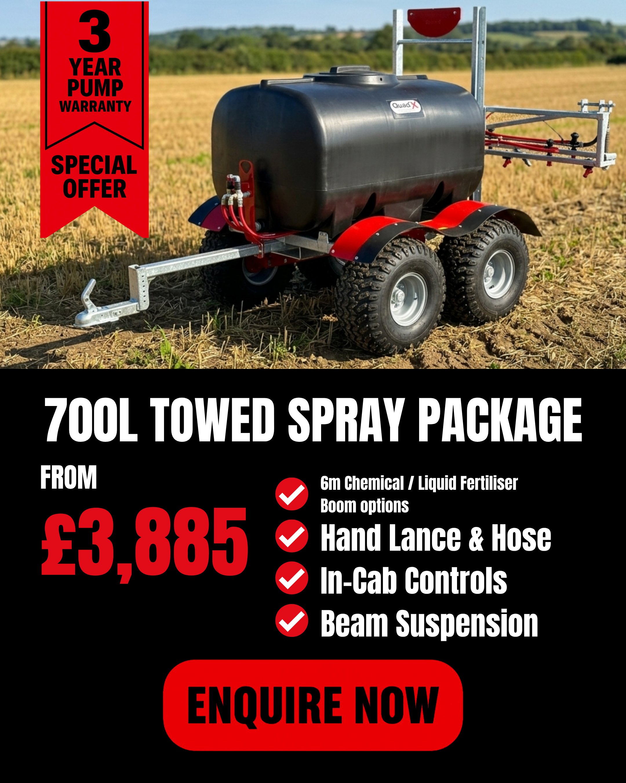 700L Towed Sprayer Package